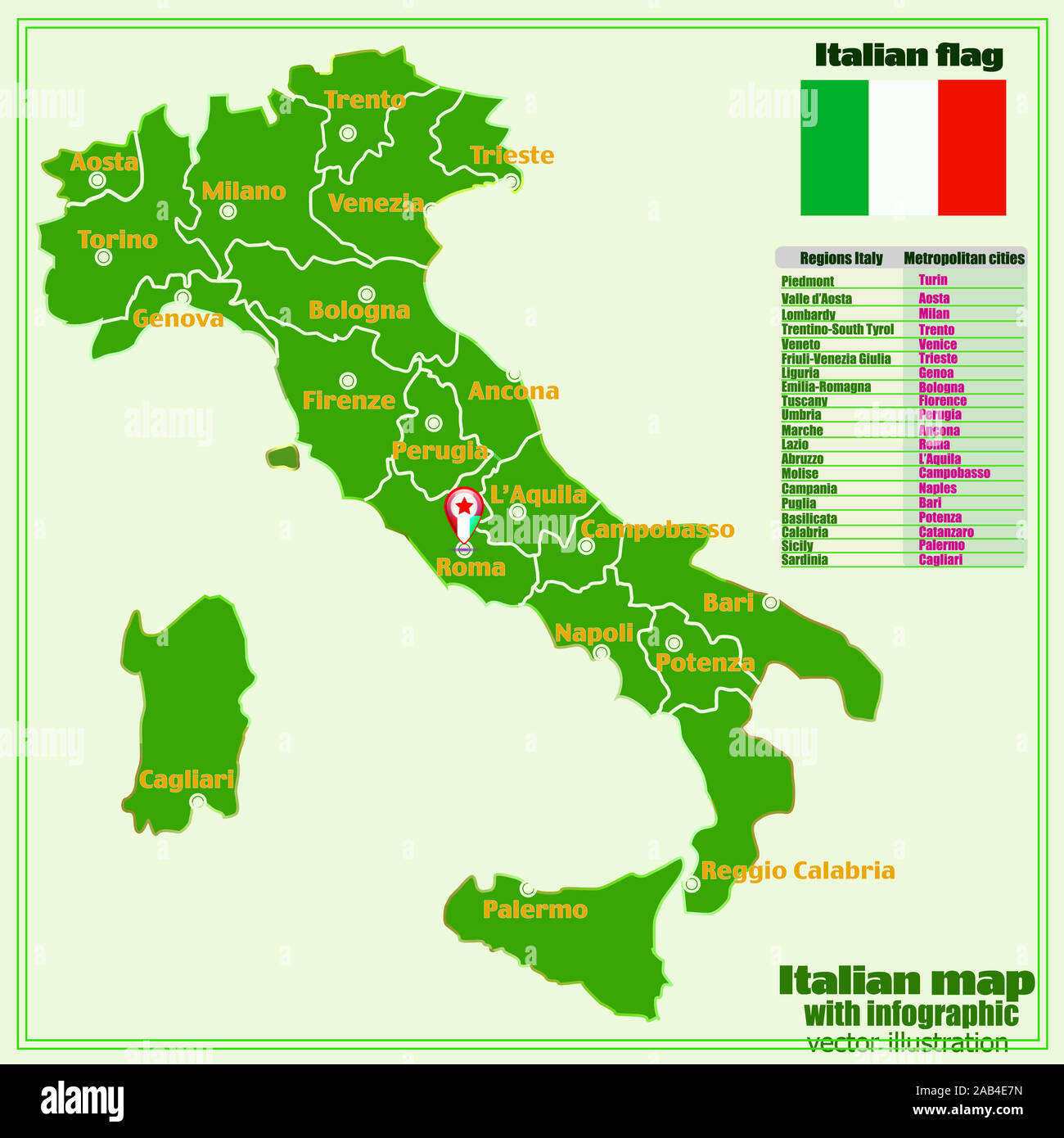 Mapa De Italia Con Ciudades Fotografías E Imágenes De Alta Resolución