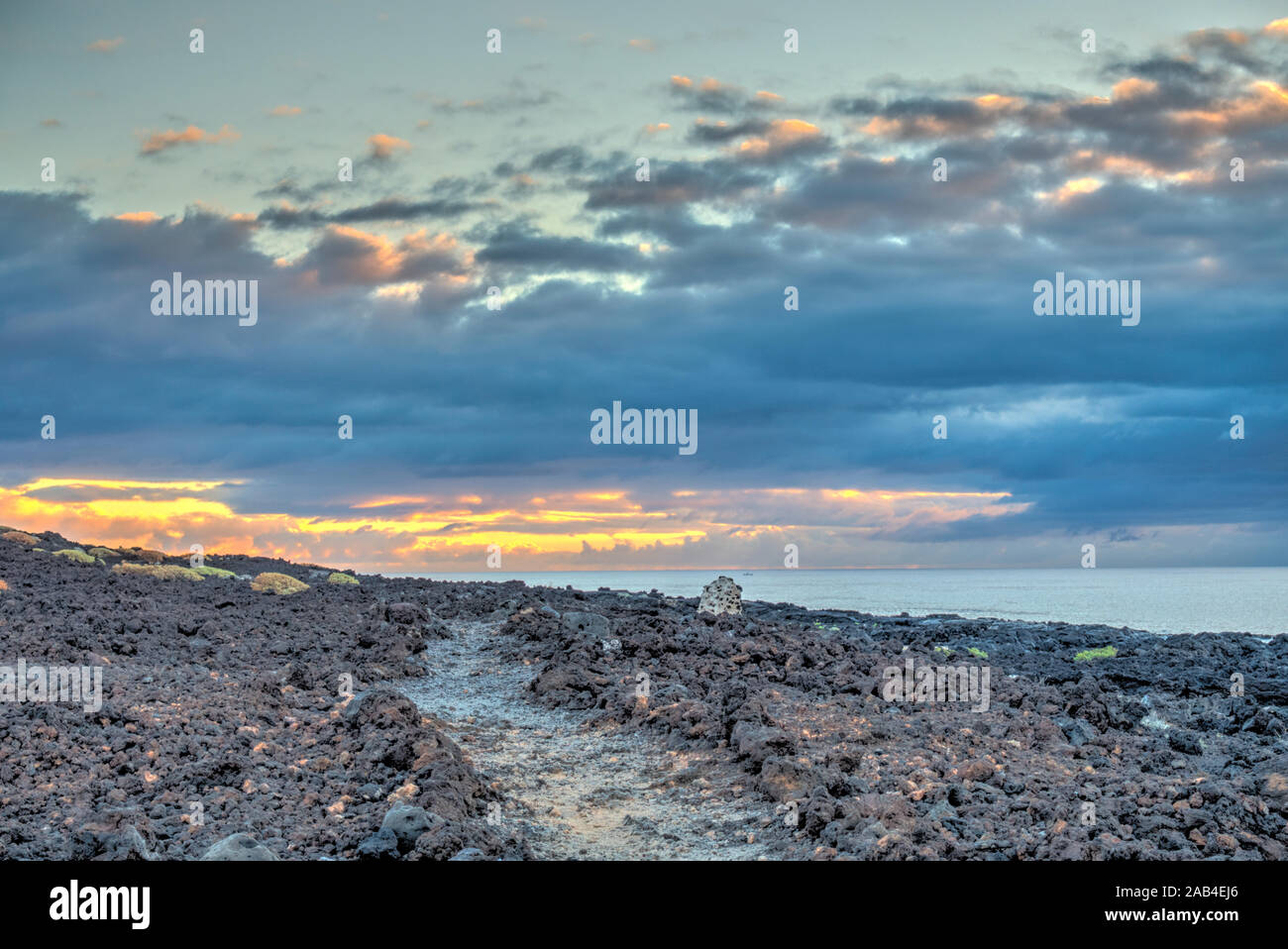 Malpaís de Güímar, o Güímar Badlands, Tenerife, España Foto de stock