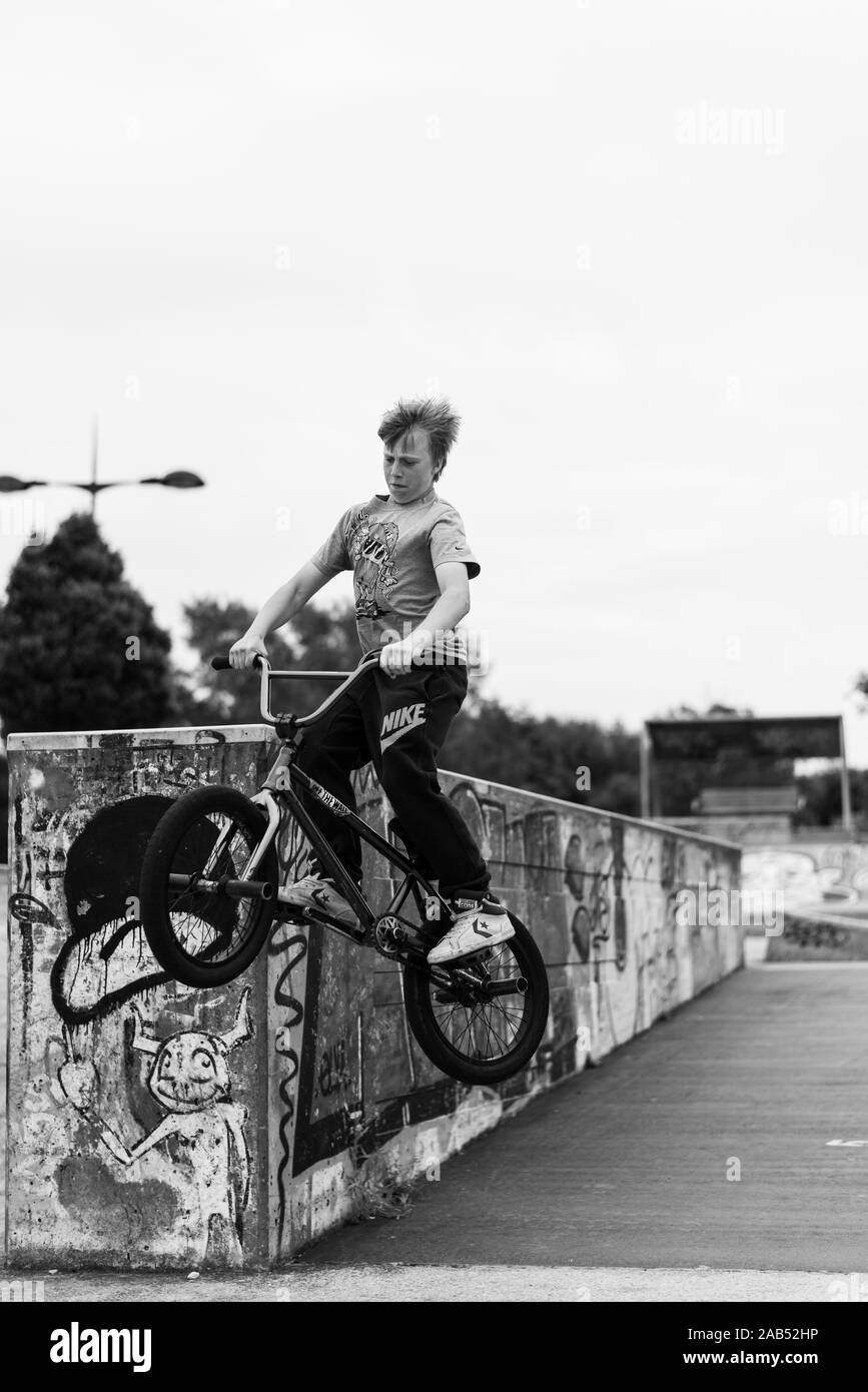 Trucos de bmx Im genes de stock en blanco y negro Alamy