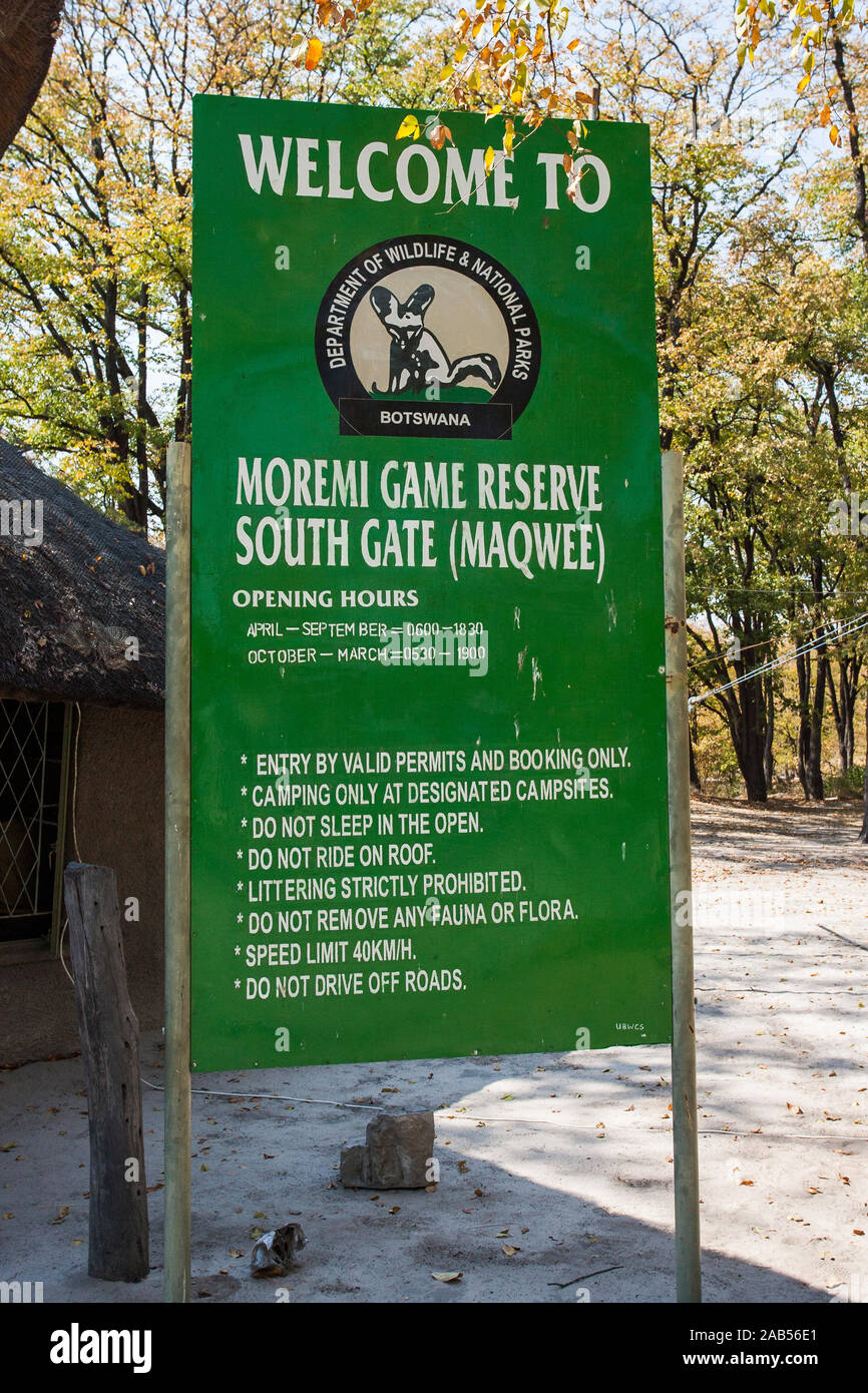 South Gate Moremi Game Reserve, Okawango-Delta, Botswana Foto de stock