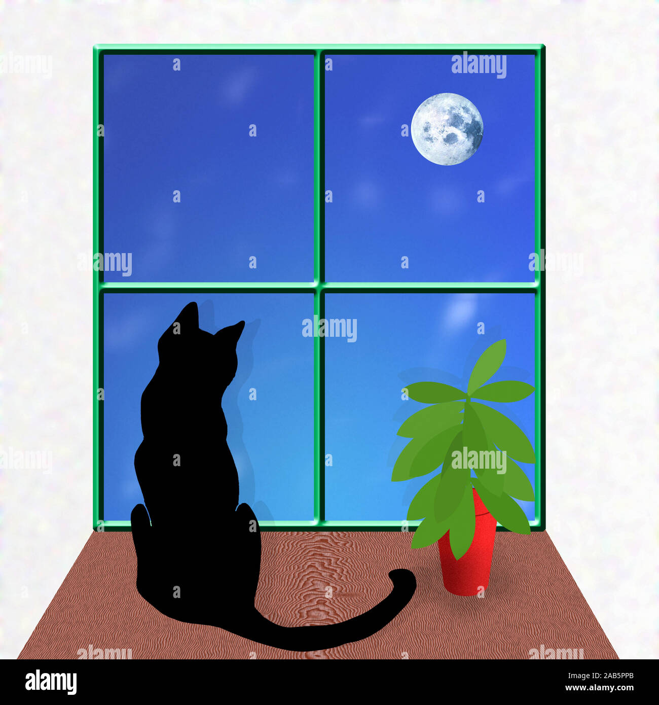 Premium Photo  Gato manga anime, comic, mirando por la ventana