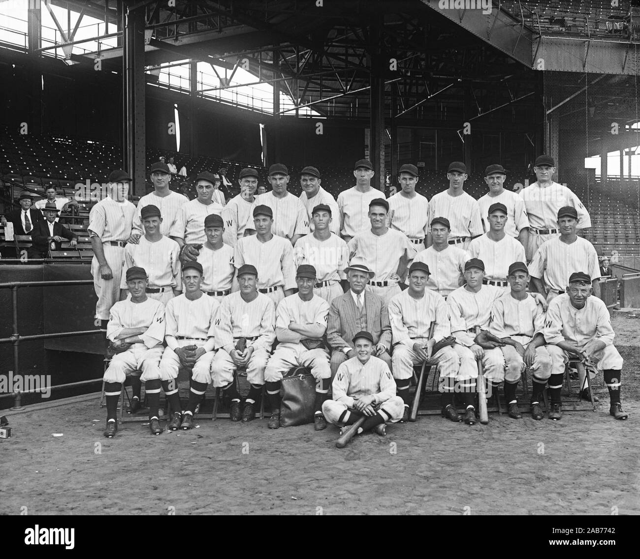 Vintage Baseball 1930 - Washington Senadores foto del equipo ca. 1932 o 1933 Foto de stock
