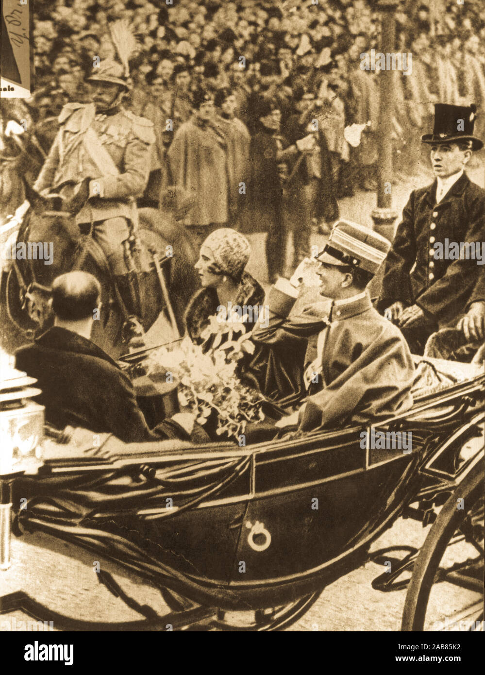 Umberto II de Saboya y María José de Bélgica, Turín, 1930 Foto de stock