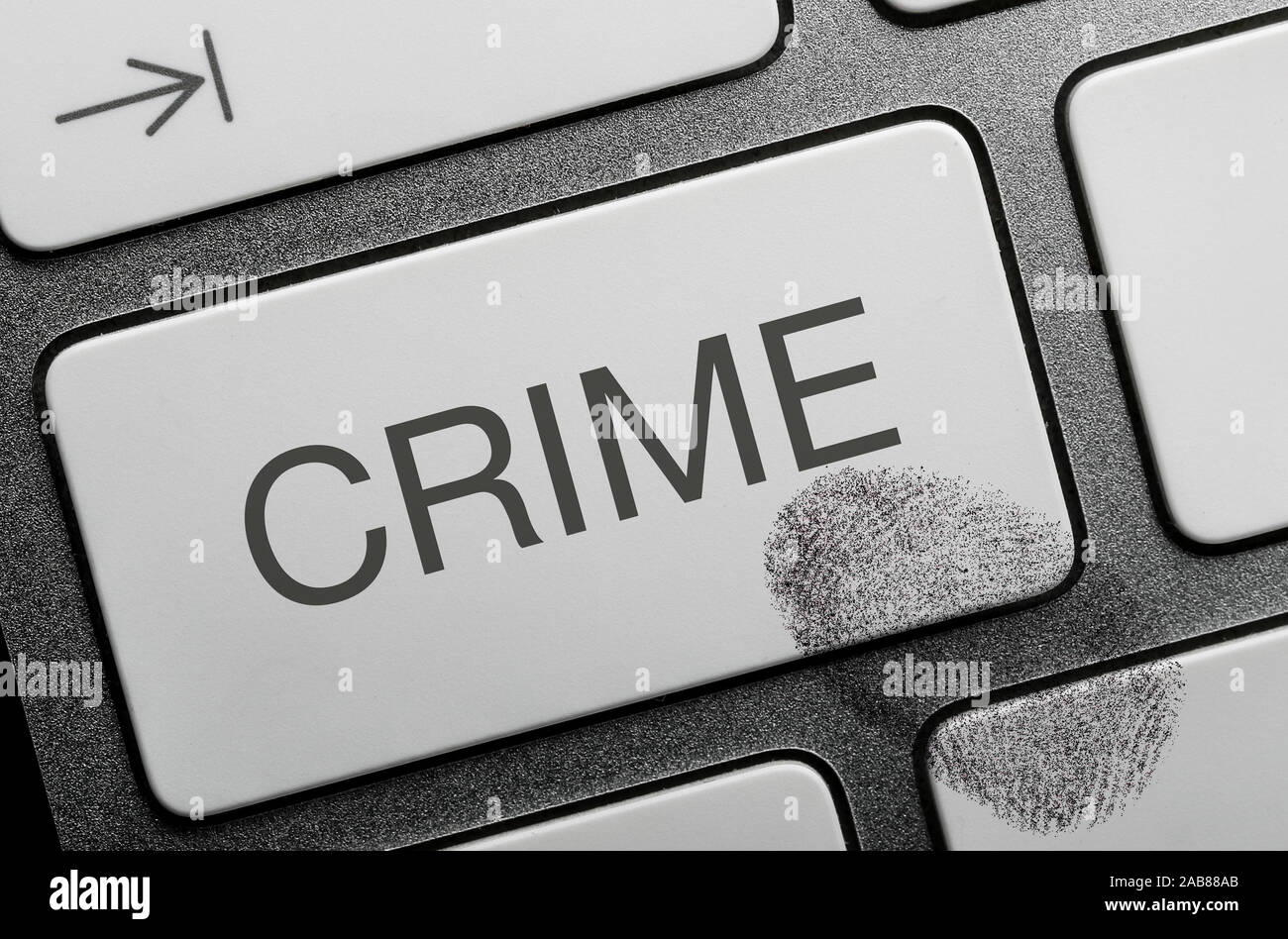 Concepto del delito en Internet imágenes, crimen Foto de stock