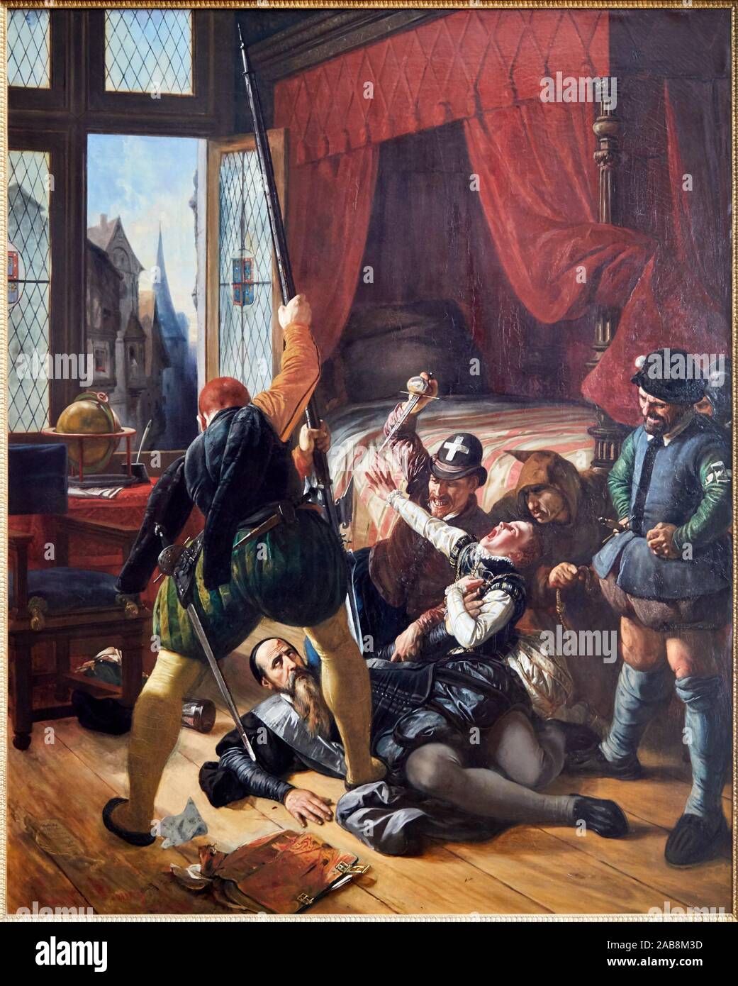 '''Saint Bartolomé Masacre del Día (agosto de 1572)'' de 1833, Joseph-Nicolas Robert-Fleury, 1797-1890, Musée du Louvre, París, Francia, Europa Foto de stock