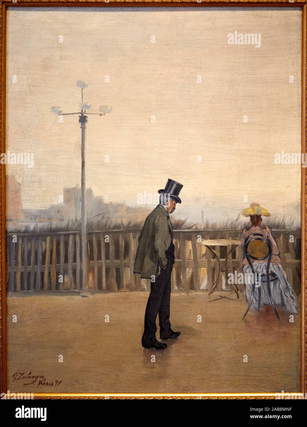 '''Mi padre y mi hermana en París'' de 1891, Ignacio Zuloaga (1870-1945), el Museo de Bellas Artes, Bilbao, Vizcaya, País Vasco, España Foto de stock