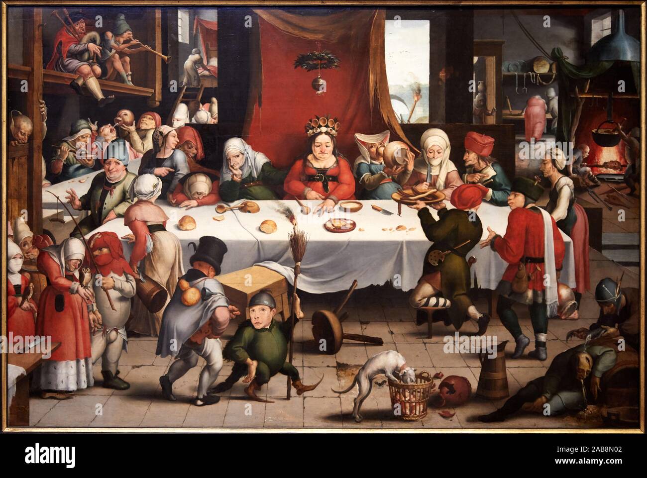 '''Burlesque Fiesta'', c. 1550, Jan Mandijn o Mandyn (1502-1560), el Museo de Bellas Artes, Bilbao, Vizcaya, País Vasco, España Foto de stock