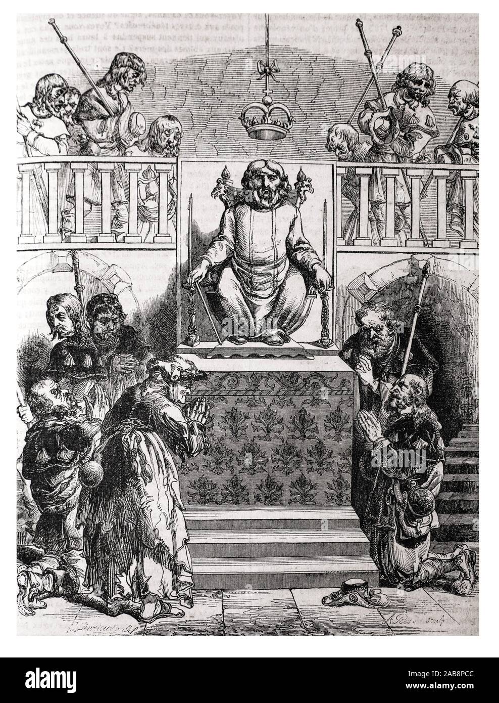 España, Galicia, Santiago de Compostela, el altar a Saint James (de ''Le Magazine pintoresco, 1841. ). Foto de stock
