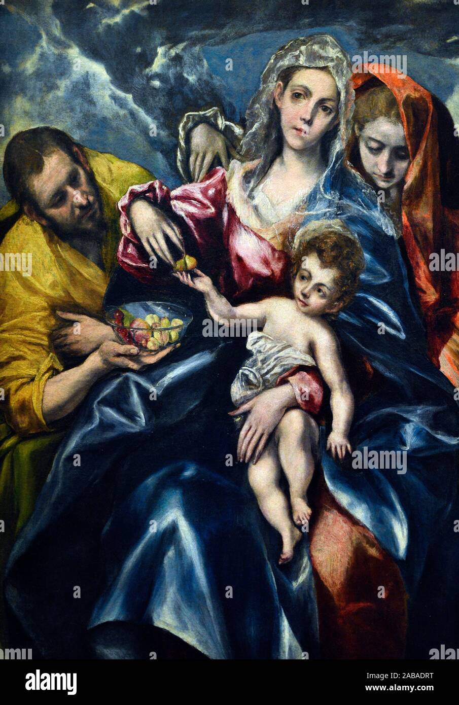 La Sagrada Familia con Santa María Magdalena, de 1600, por el pintor El Greco, Cleveland Museum of Art. Foto de stock