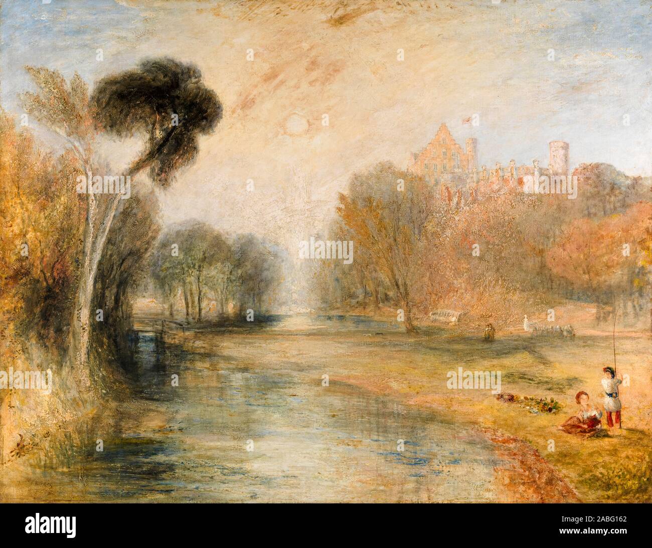 JMW Turner, Schloss Rosenau, Coburg, paisaje pintura, 1841-1844 Foto de stock