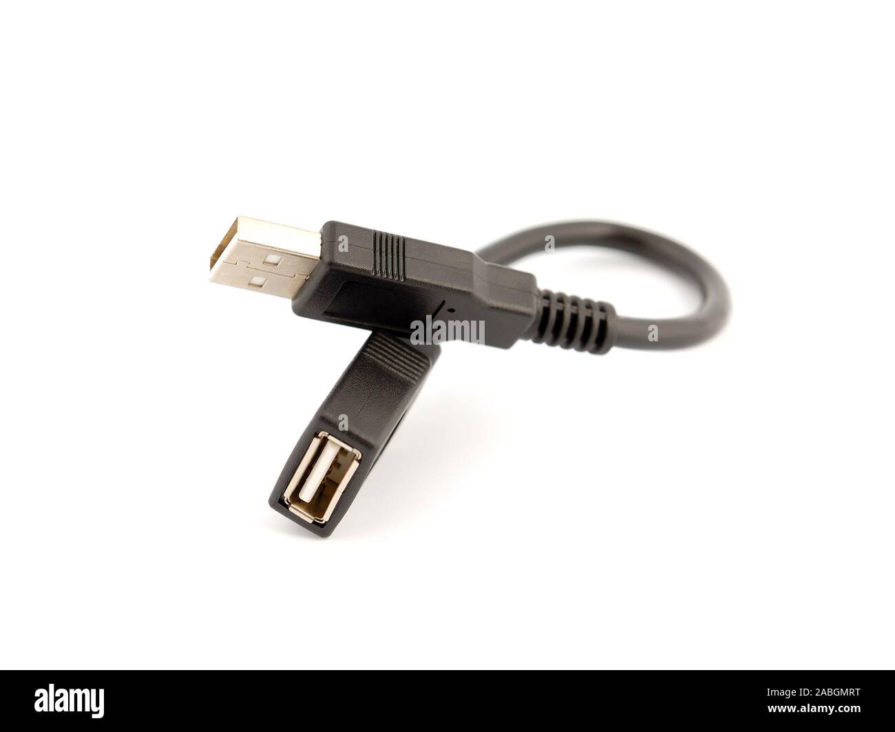 USB (Universal Serial Bus), conectores de cable. Aislado sobre fondo