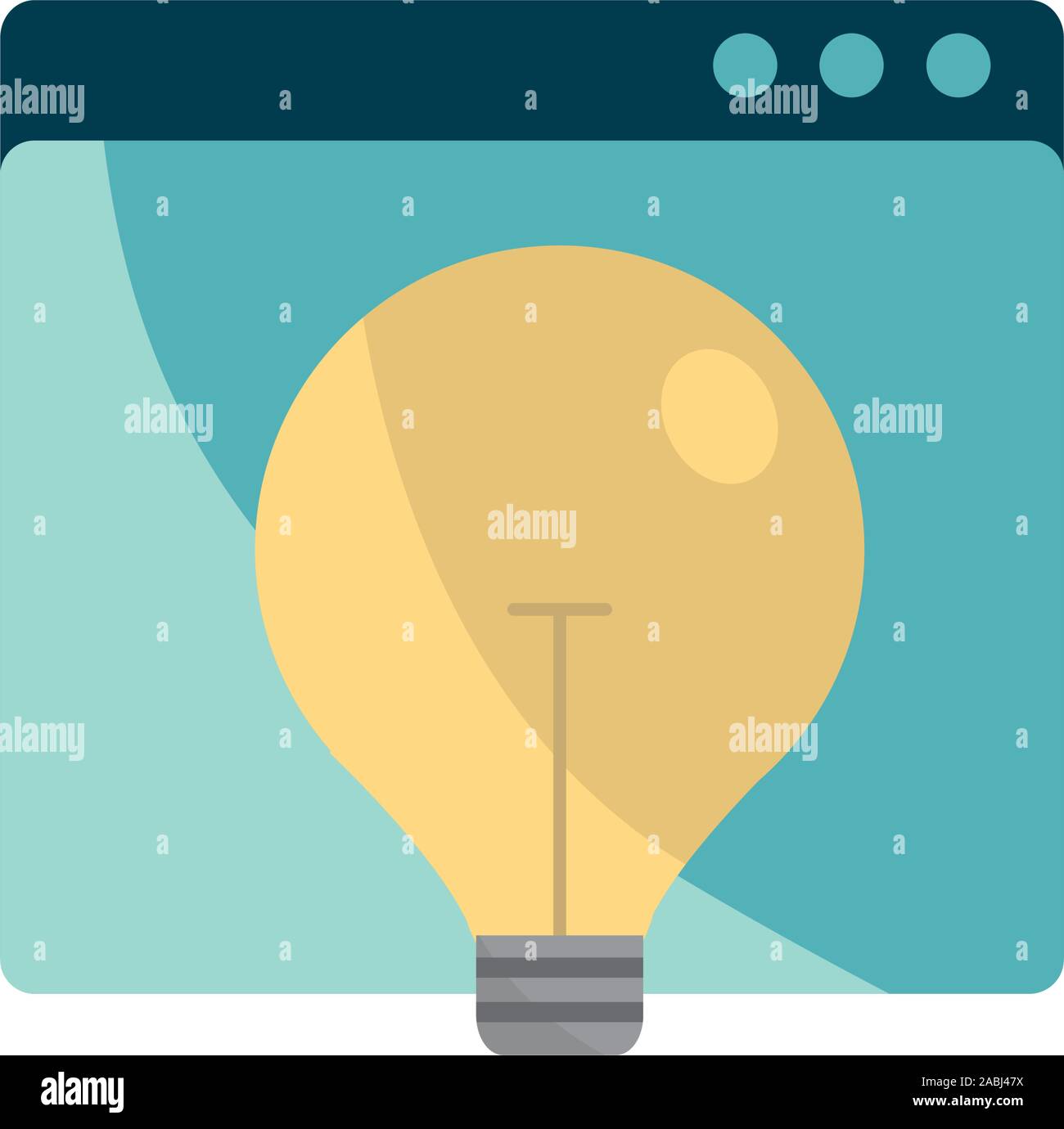 Sitio web creatividad propiedad intelectual copyright icono ilustración vectorial Ilustración del Vector