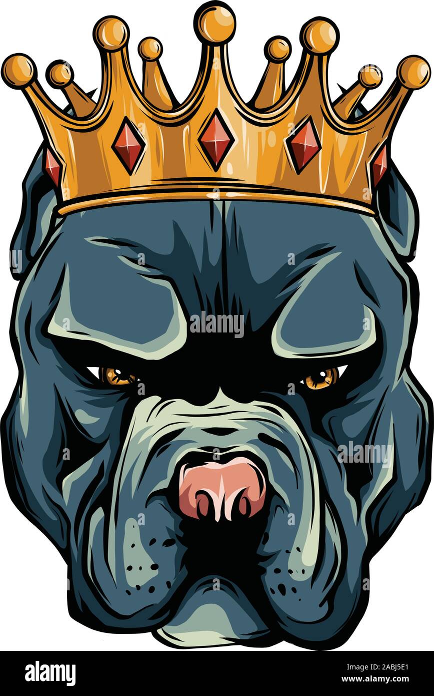 Perro vectoriales ilustración rey en fondo blanco Imagen Vector de stock -  Alamy