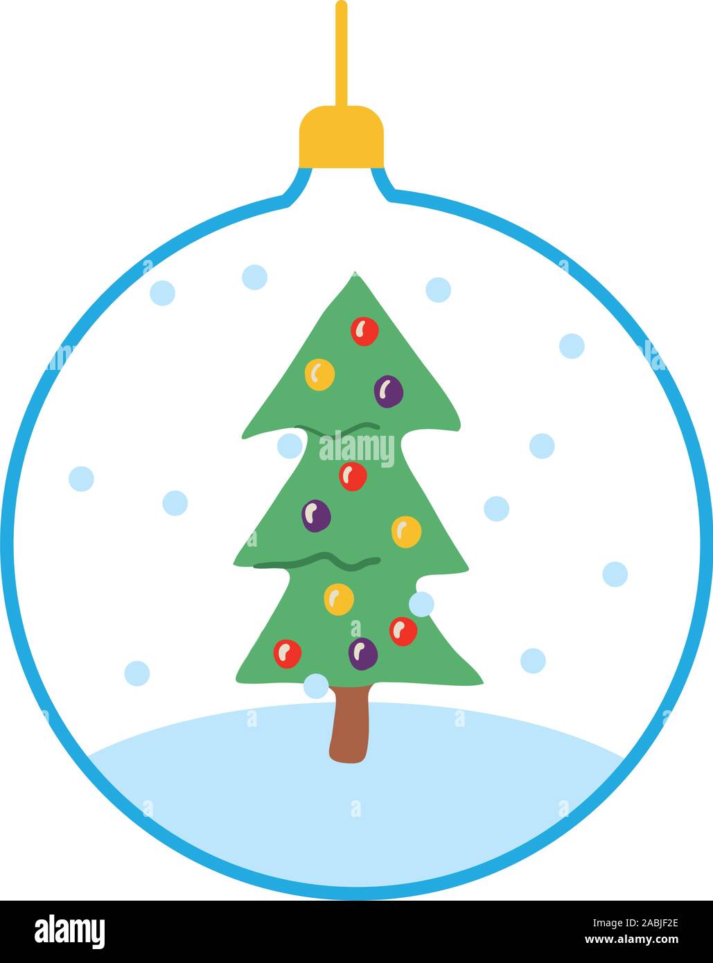 Feliz navidad pino dentro de la esfera de diseño vectorial Imagen Vector de  stock - Alamy