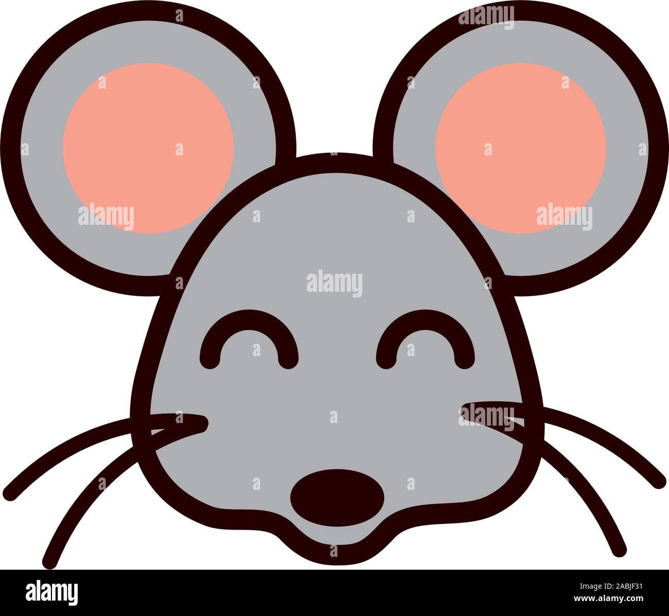 Cara linda animal de ratón el icono de dibujos animados sobre fondo blanco  Imagen Vector de stock - Alamy