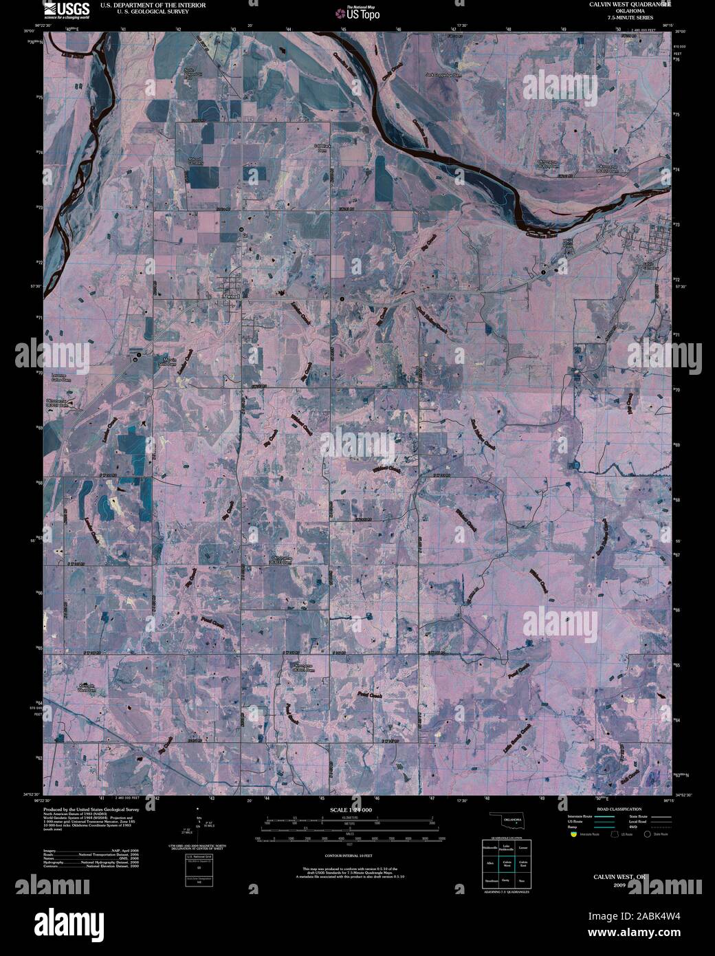 Mapa de calvin oklahoma fotografías e imágenes de alta resolución Alamy