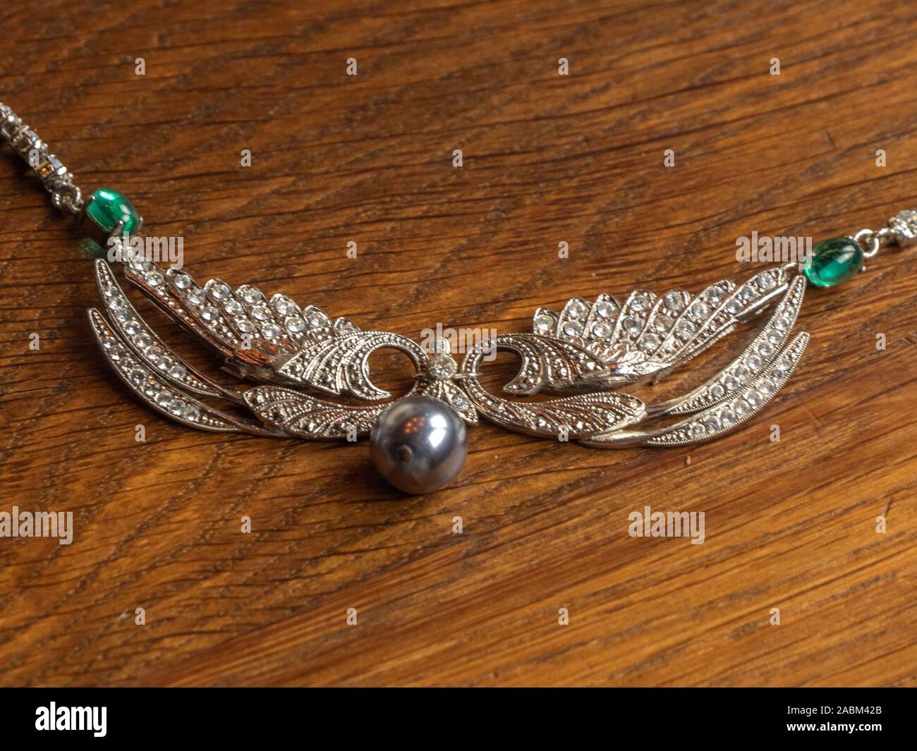Joyas con la Navidad decoración creativa antecedentes Foto de stock