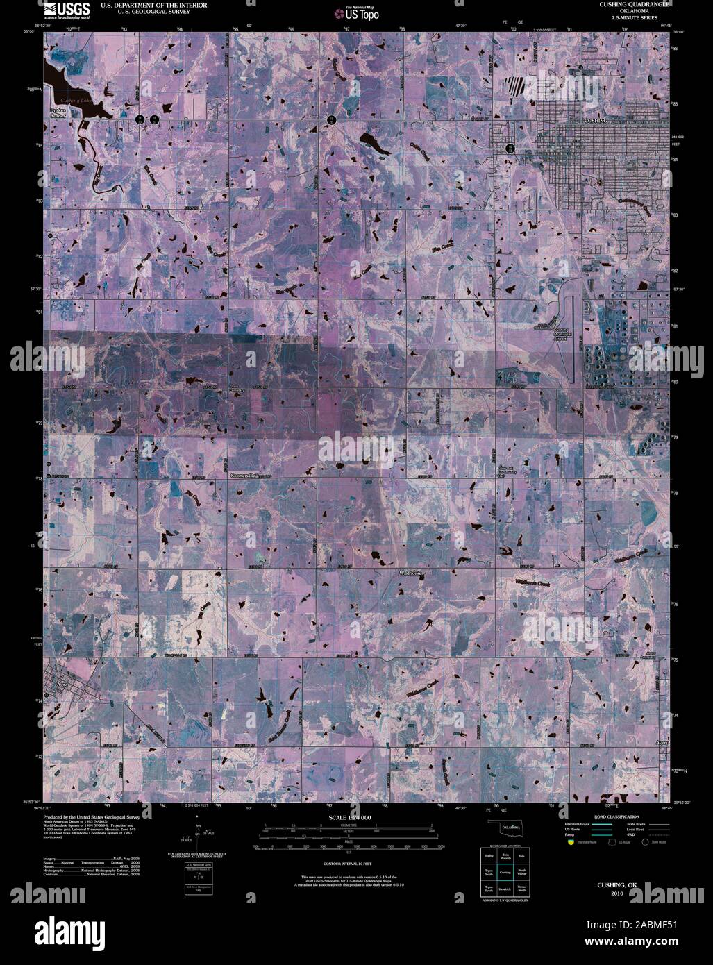 Mapa de cushing oklahoma fotografías e imágenes de alta resolución Alamy