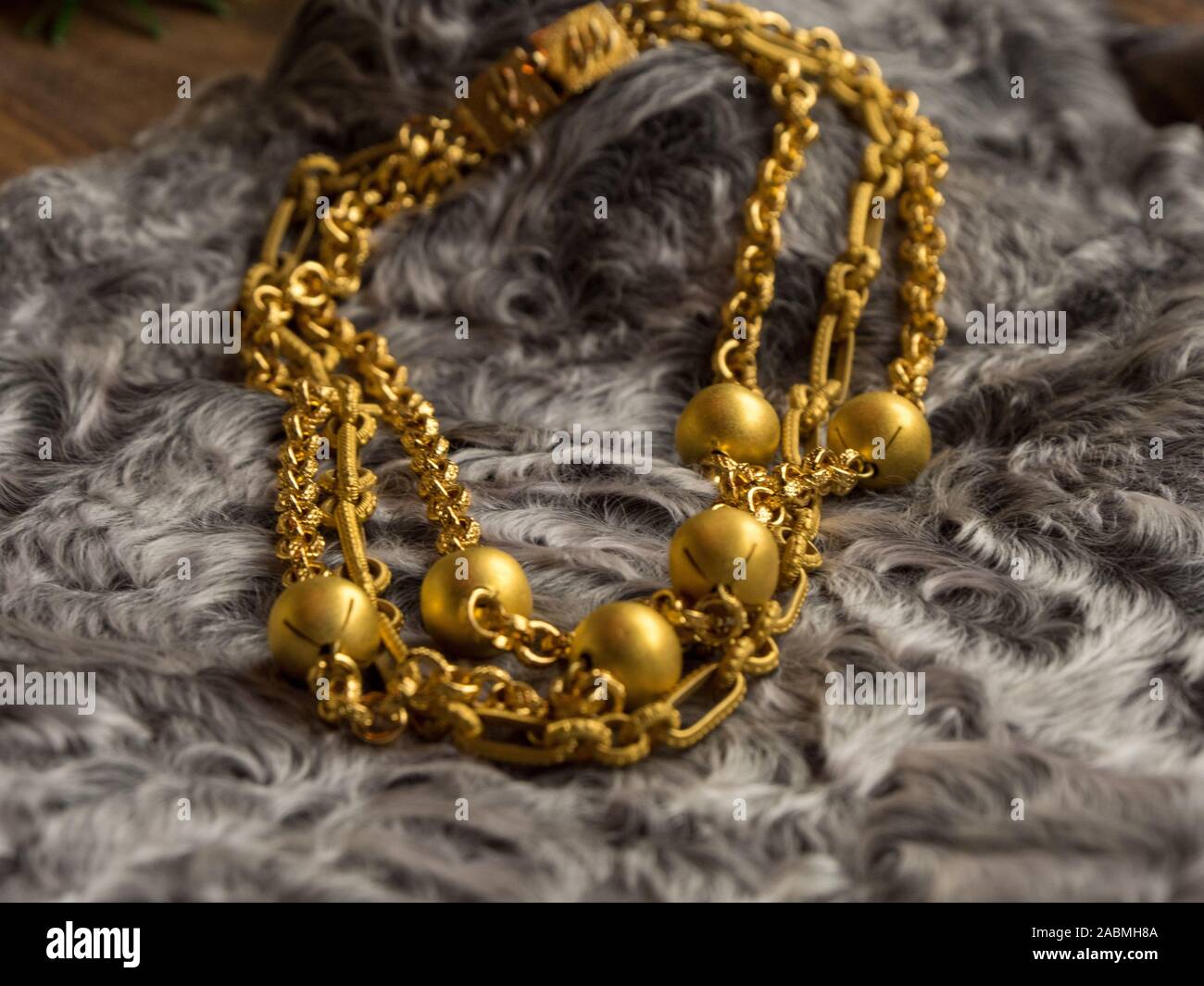 Joyas con la Navidad decoración creativa antecedentes Foto de stock
