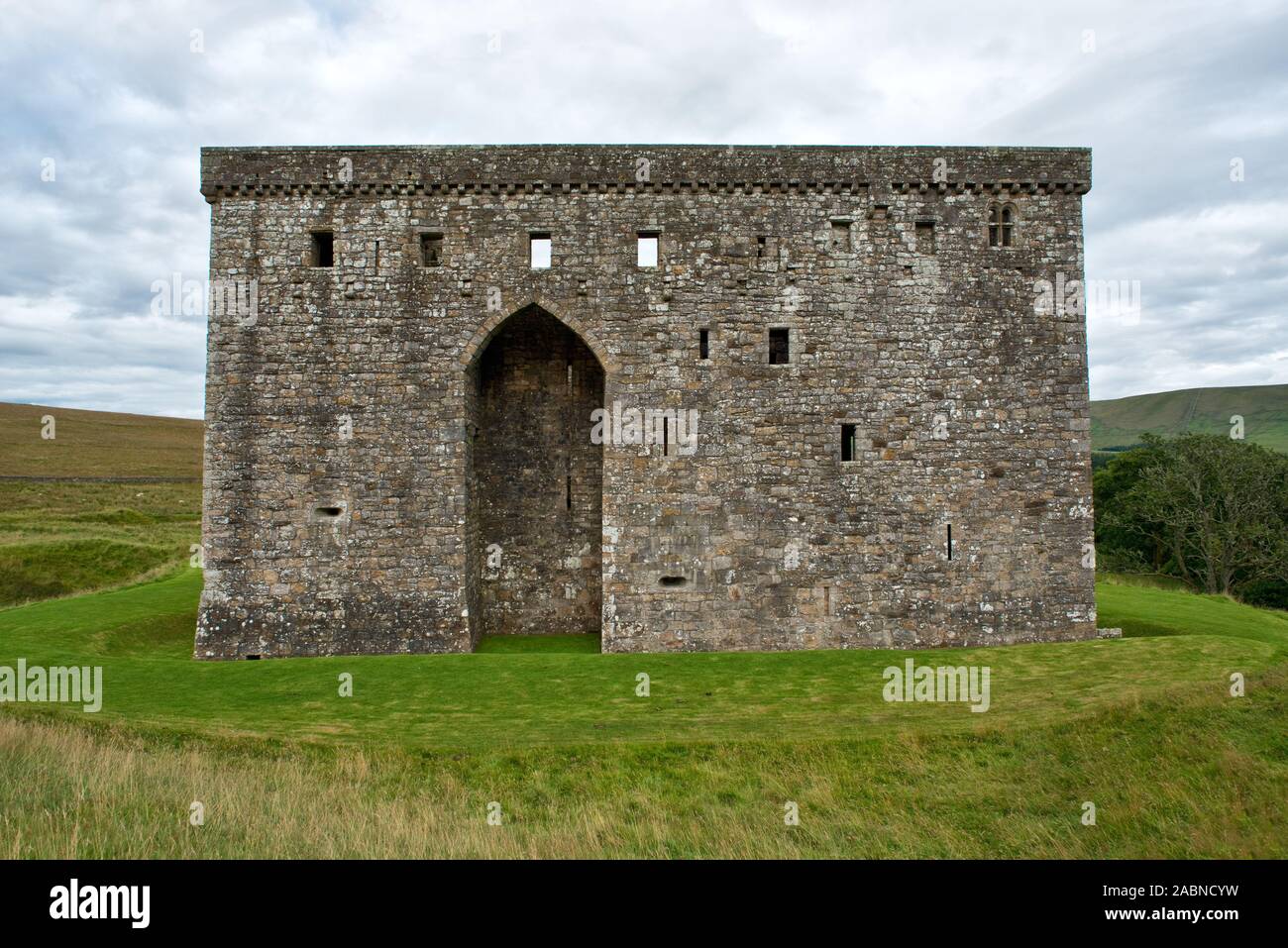 Hermitage Castle. Historic Scotland. Scottish Borders Foto de stock