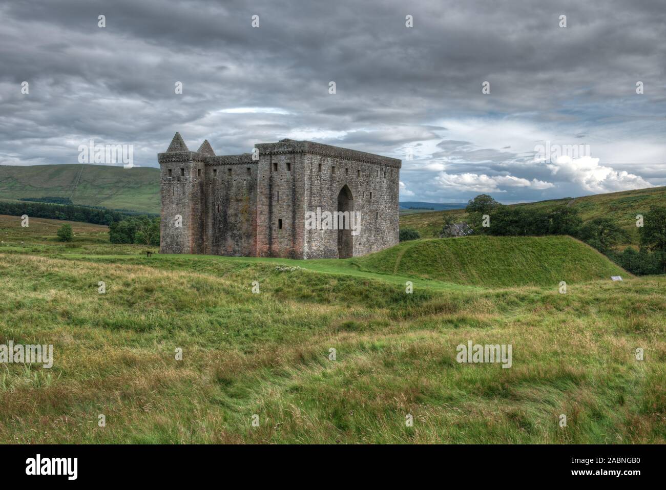 Hermitage Castle. Historic Scotland. Scottish Borders Foto de stock