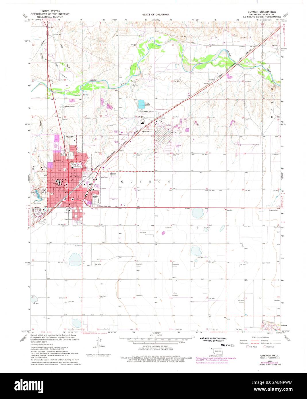 Mapa de guymon oklahoma Imágenes recortadas de stock Alamy