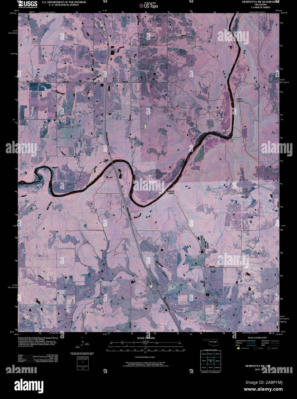 Mapa de henryetta oklahoma fotografías e imágenes de alta resolución