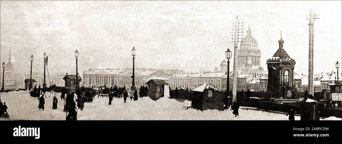 Un histórico (1933) Fotografía de invierno en San Petersburgo (Su nombre original) de Rusia. (Llamado Petrogrado, 1915 y 1924 de Leningrado luego rebautizada San Petersburgo 1991 Foto de stock