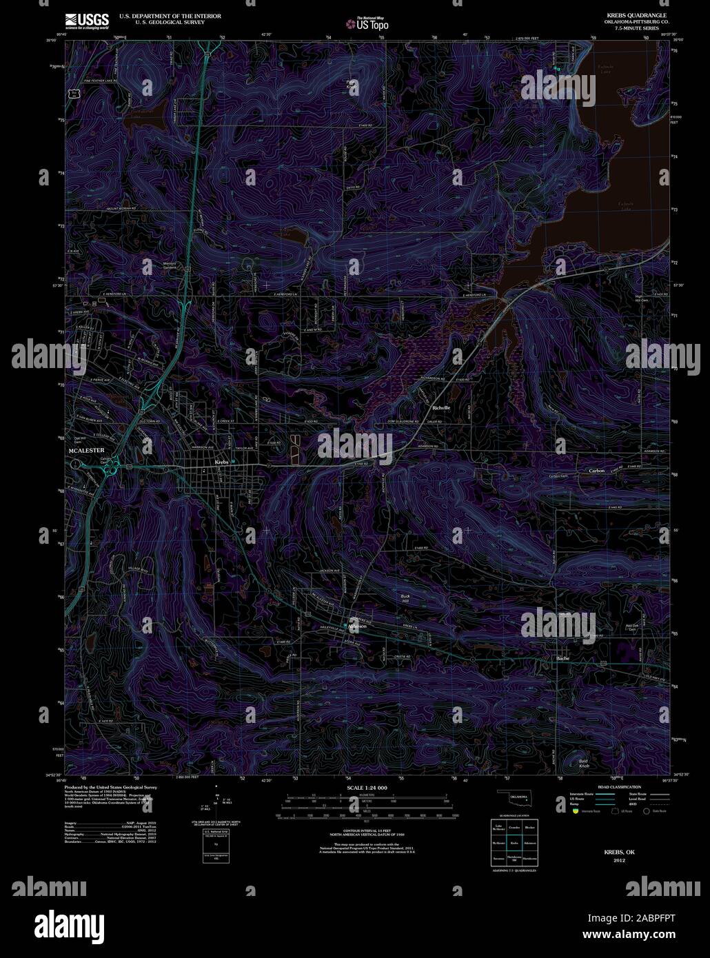 Mapa de krebs oklahoma fotografías e imágenes de alta resolución Alamy