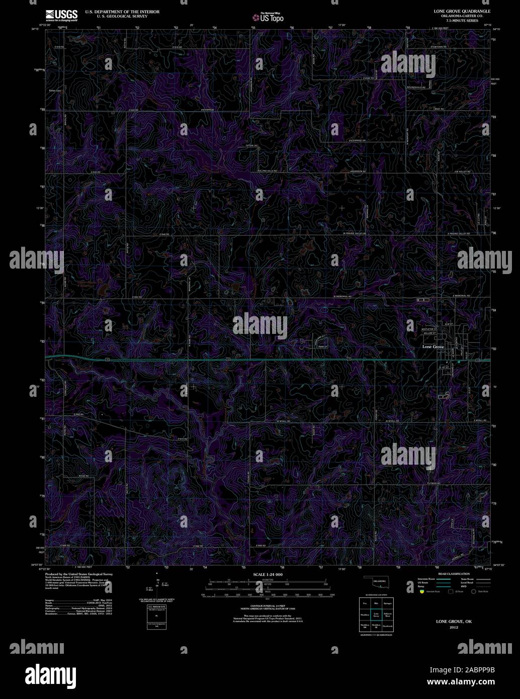 Mapa de lone grove oklahoma fotografías e imágenes de alta resolución