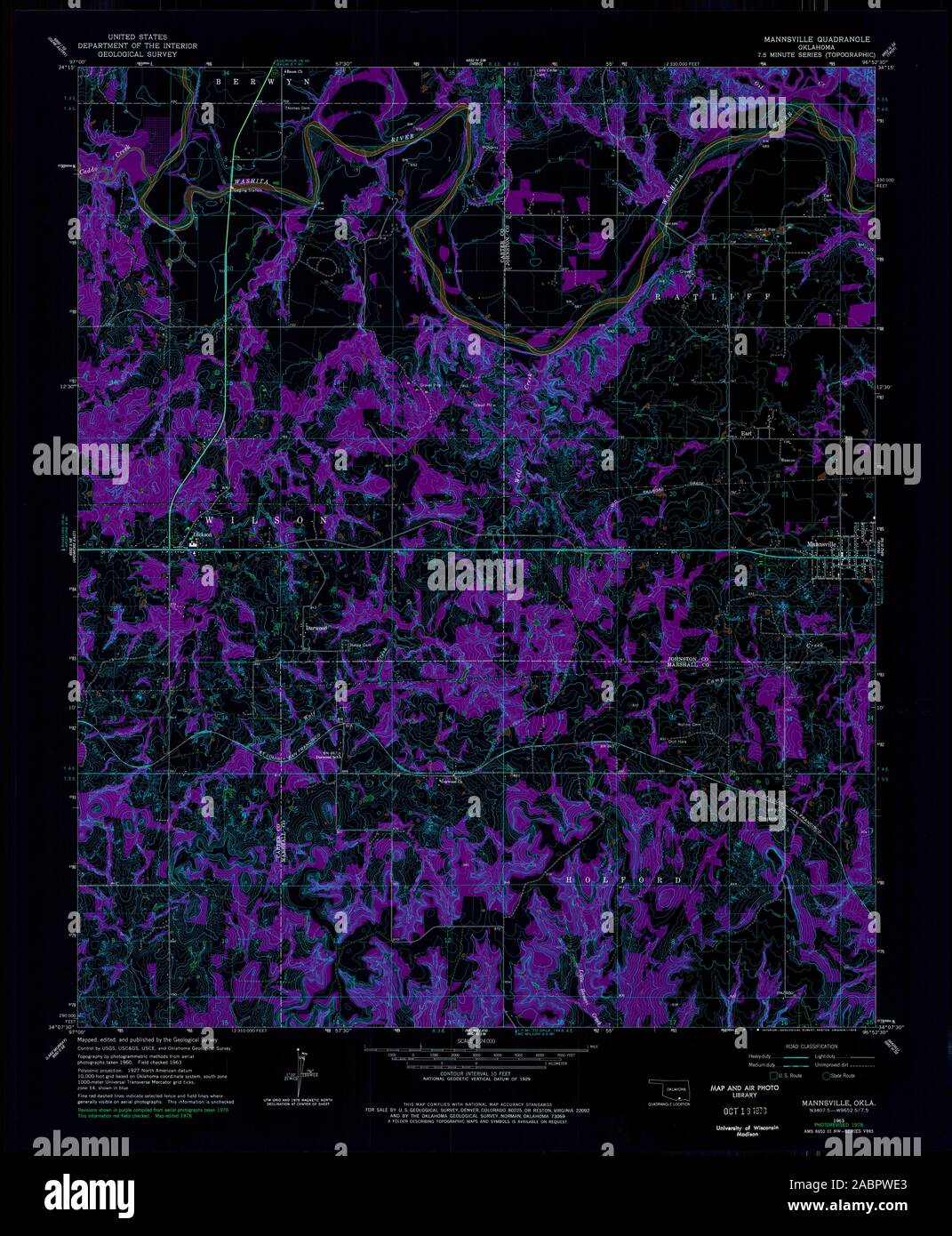 Mapa de mannsville oklahoma fotografías e imágenes de alta resolución Alamy