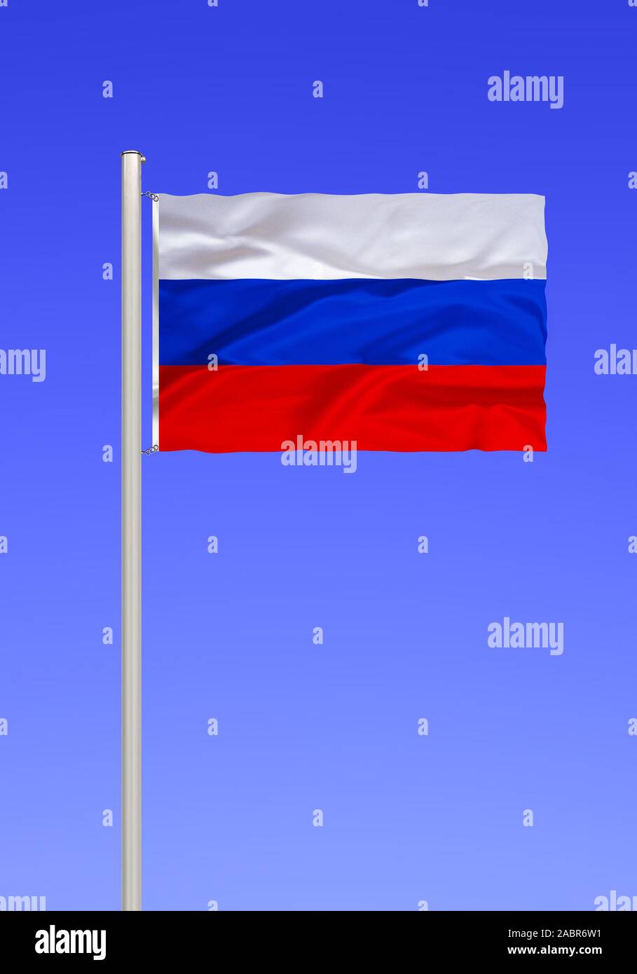 Flagge von Russland Foto de stock