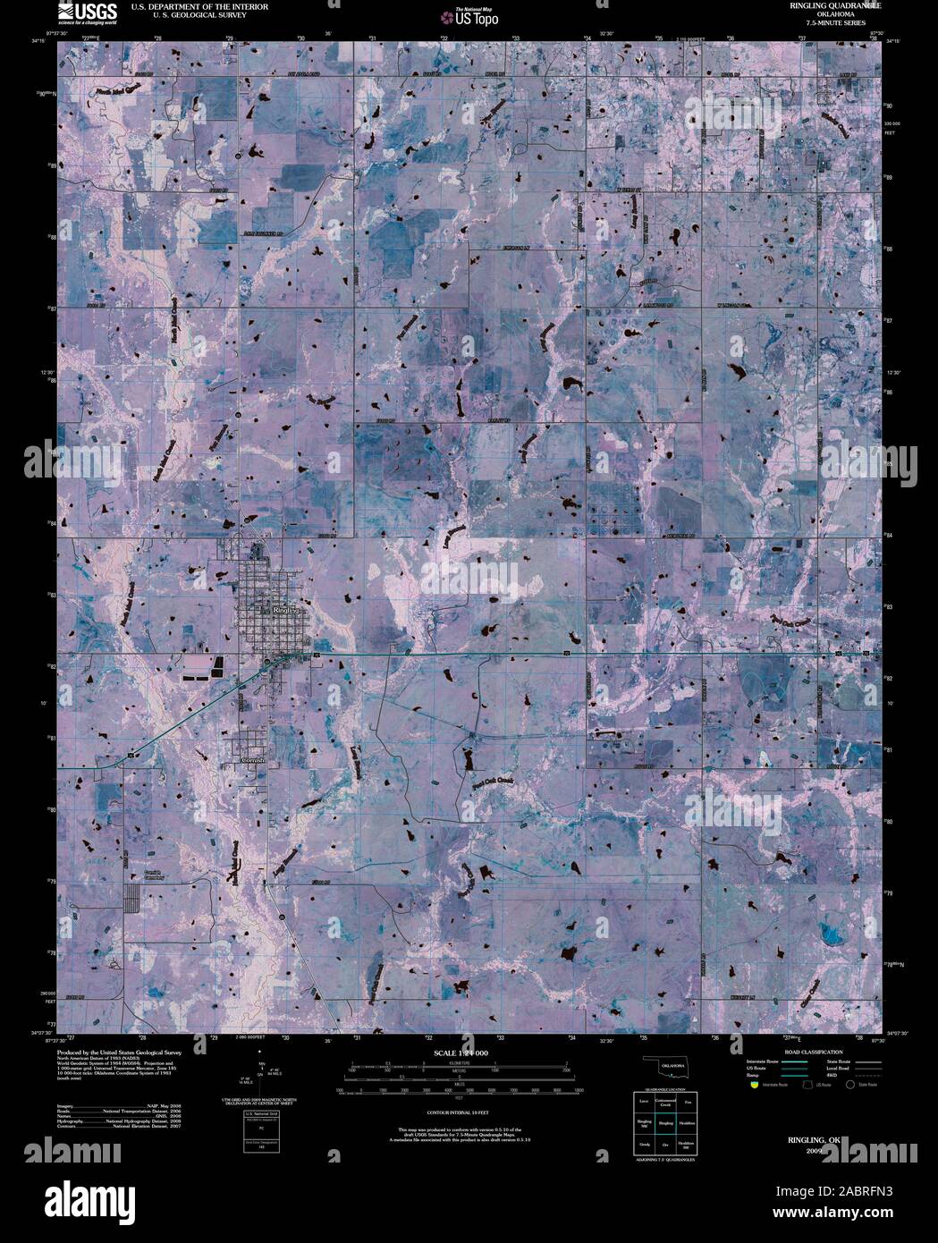 Mapa de ringling oklahoma fotografías e imágenes de alta resolución Alamy