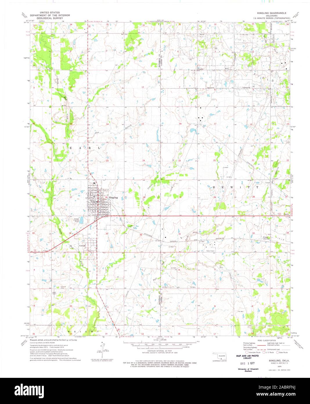 Ringling oklahoma mapa Imágenes recortadas de stock Alamy