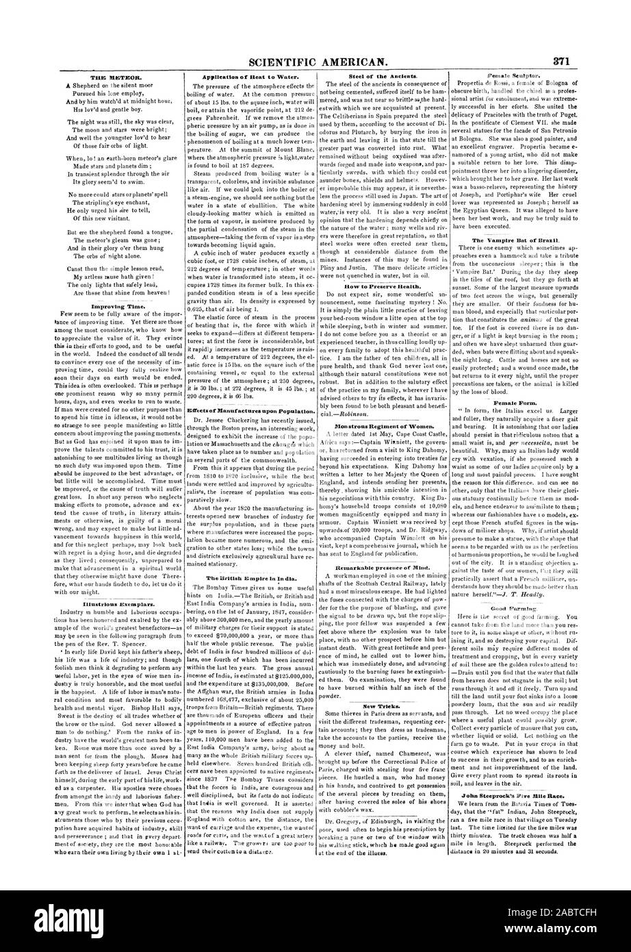 SCIENTIFIC AMERICAN. 371 La aplicación de calor al agua. Efectos de la Fabrica a la población. El Imperio Británico en el dia. El acero de los antiguos. Cómo preservar la salud. Mon SCIENTIFIC AMERICAN. 371 La aplicación de calor al agua. Efectos de la Fabrica a la población. El Imperio Británico en el dia. El acero de los antiguos. Cómo preservar la salud. Mon