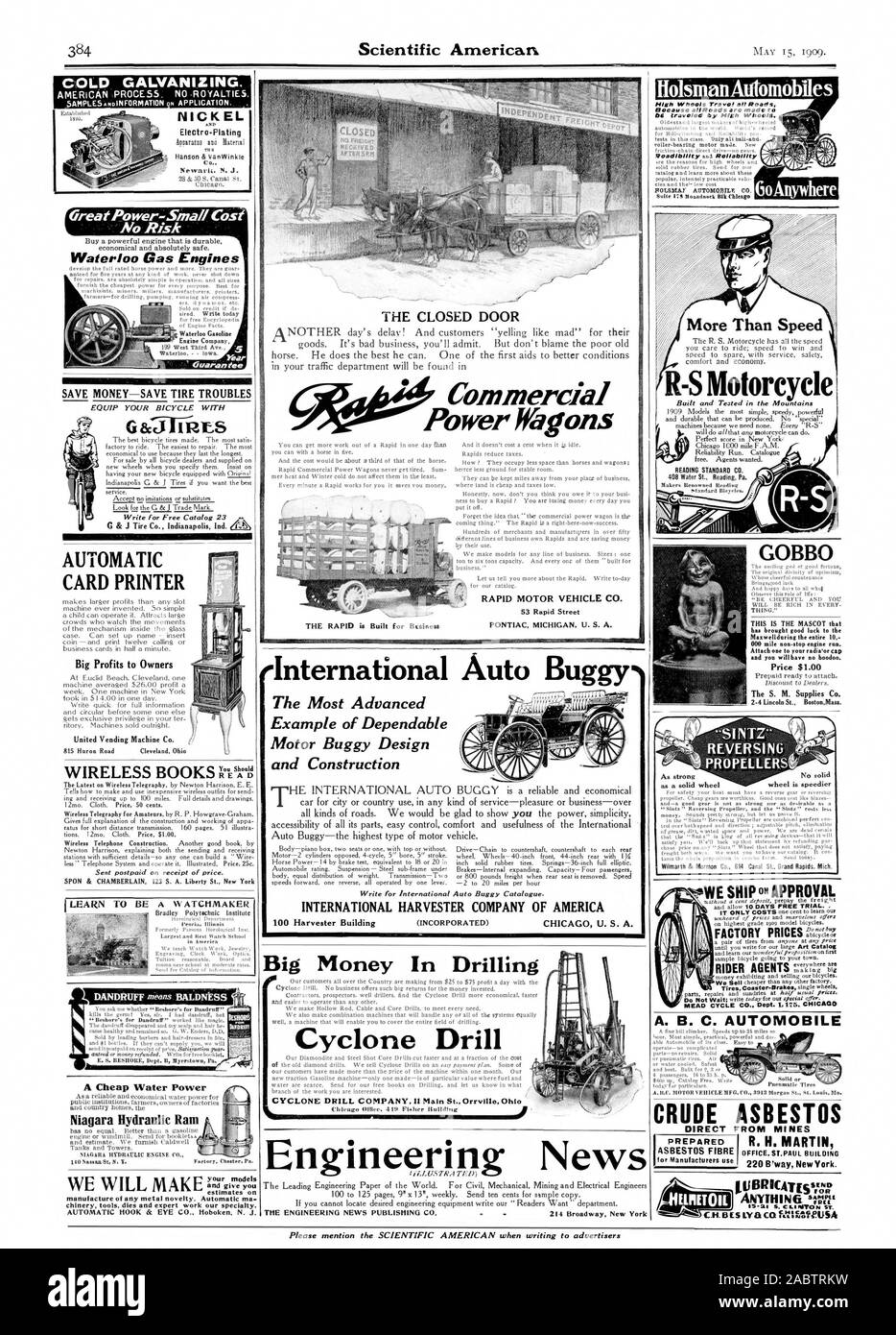 Galvanizado en frío. Proceso americano NO .regalías. aRoads tiolsmanAutomobiles porque están hechas para.smAi arrrosolar. C:I Decano de níquel chapado de 6oAnywhere 6r-comer Power-Small coste sin riesgo Waterloo de motores a gas, equipar tu bicicleta con escritura para catálogo gratuito 23 impresora de tarjetas automático grandes ganancias a los propietarios de las Naciones Vending Machine Co. envió a pospago en el recibo del precio. Niagara ariete hidráulico cerró la puerta International Auto Buggy el ejemplo más avanzado de Buggy Motor fiable diseño y construcción INTERNATIONAL HARVESTER COMPANY OF AMERICA Cyclone Drill Engi neeri n A. B. C. CRUDO DE AUTOMÓVILES Foto de stock