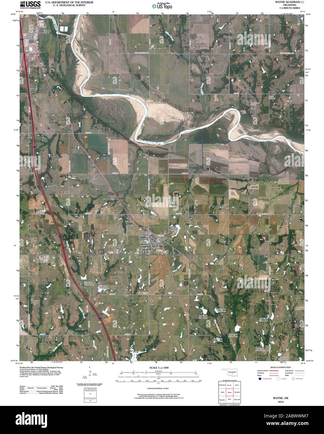 Mapa de wayne oklahoma fotografías e imágenes de alta resolución Alamy