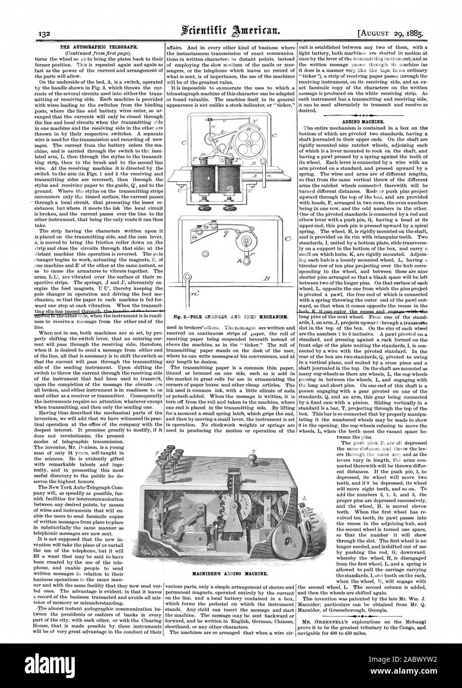 El Tel grafo AUTOGRAPHIC M quina De Sumar Est Scientific American 