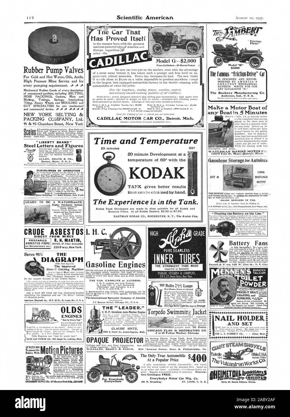 Coche que ha demostrado Flyer'. Modelo 0-$2000 para todo el mundo la hora y de la temperatura del depósito de KODAK da mejores resultados que pueden obtenerse con la mano. Desarrollo de 20 minutos a una temperatura de 65° con la experiencia en el tanque. Brownie Films. En todos los concesionarios de Kodak de $2.50 a $7.50. Potencia Four-Cylinders-20 F. 0. Detroit ; Lámparas no 'minded. El ''líder." CLAUDE SINTZ directamente desde minas preparado R. H. MARTIN OFFICE. ST.PAUL EDIFICIO DIAGRAPH La mejor máquina de corte Galería Chicag Ill. American Diagraph Co. 10 N. 2d St Louis Missouri U. S. A. . 1. Los motores de gasolina Foto de stock
