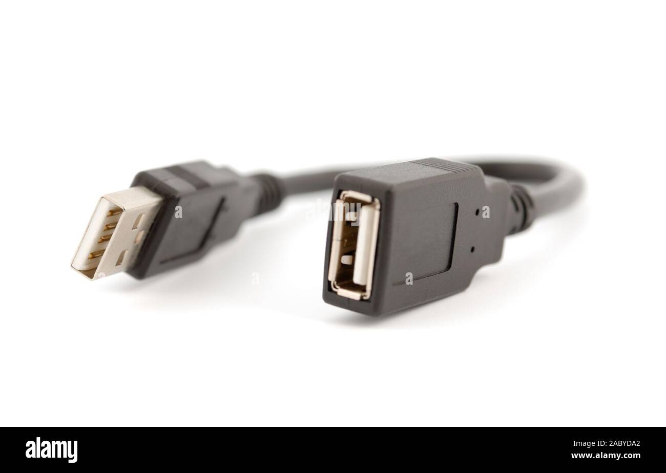 USB (Universal Serial Bus), conectores de cable. Aislado sobre fondo