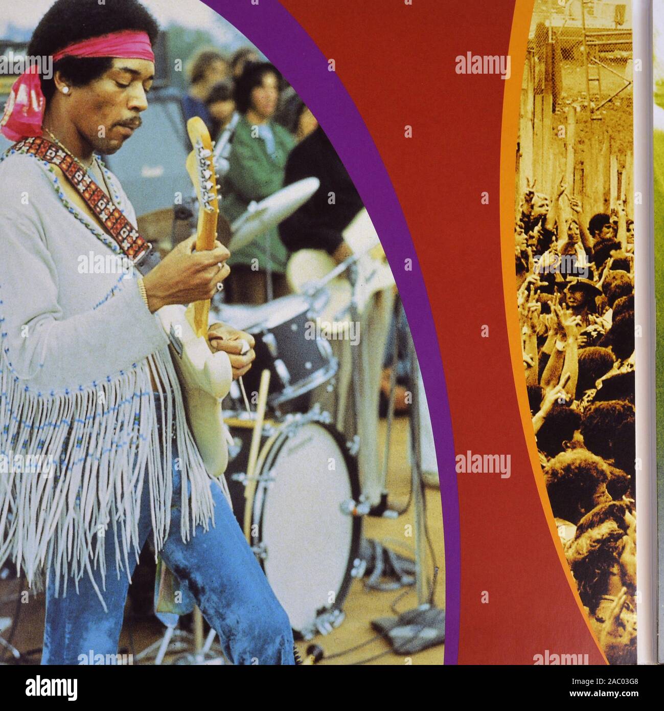 JIMI HENDRIX Live at Woodstock - vinilo Vintage portada del álbum  Fotografía de stock - Alamy