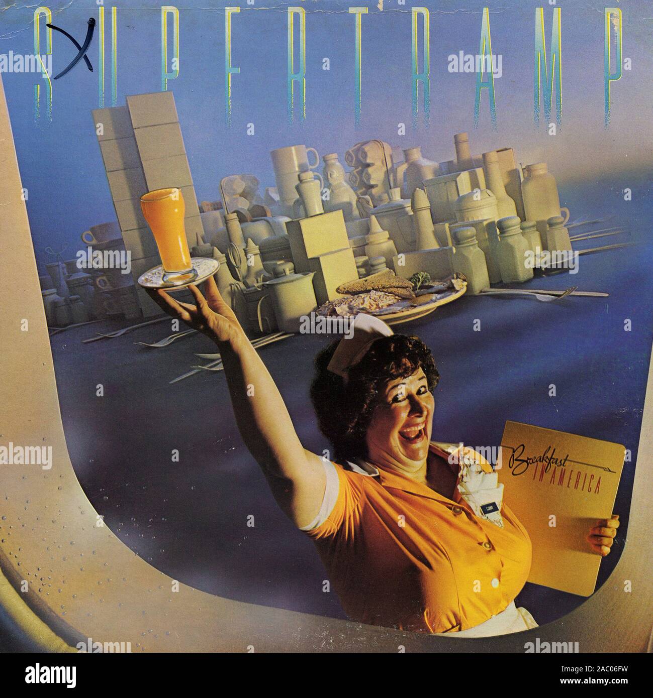 Desayuno en América - Supertramp - vinilo Vintage portada del álbum  Fotografía de stock - Alamy