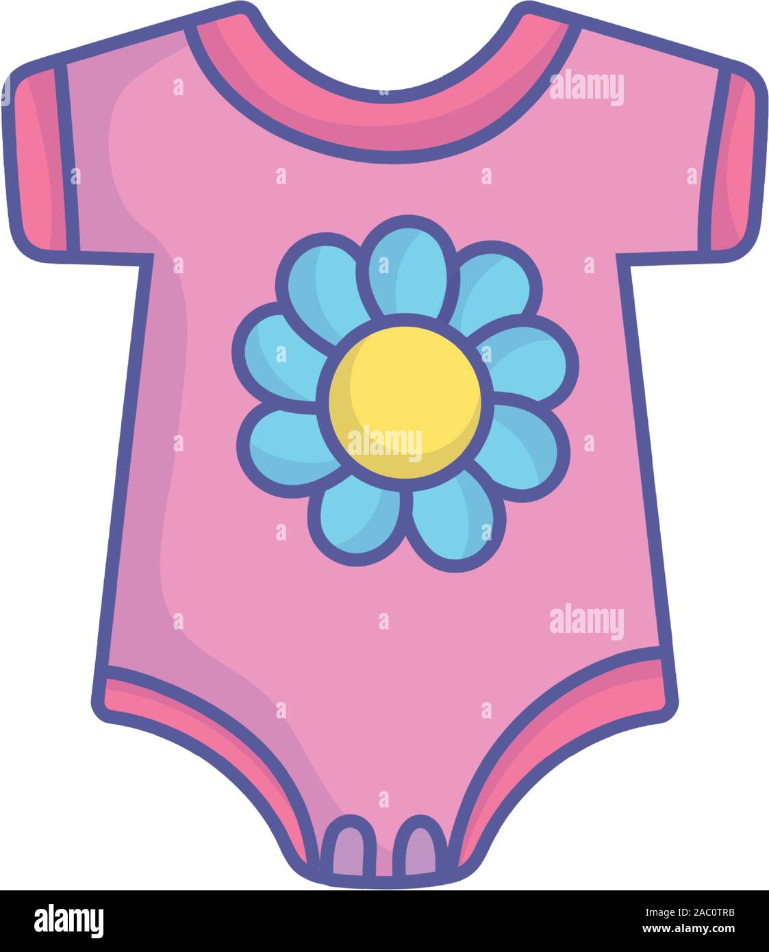 moral Baya paño Bodysuit baby shower rosa con flor de ropa icono ilustración vectorial  sobre fondo blanco Imagen Vector de stock - Alamy