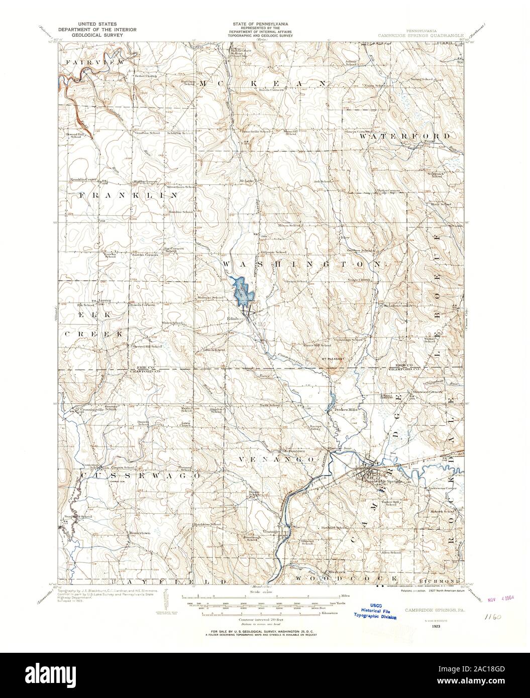 Mapa de cambridge springs fotografías e imágenes de alta resolución Alamy