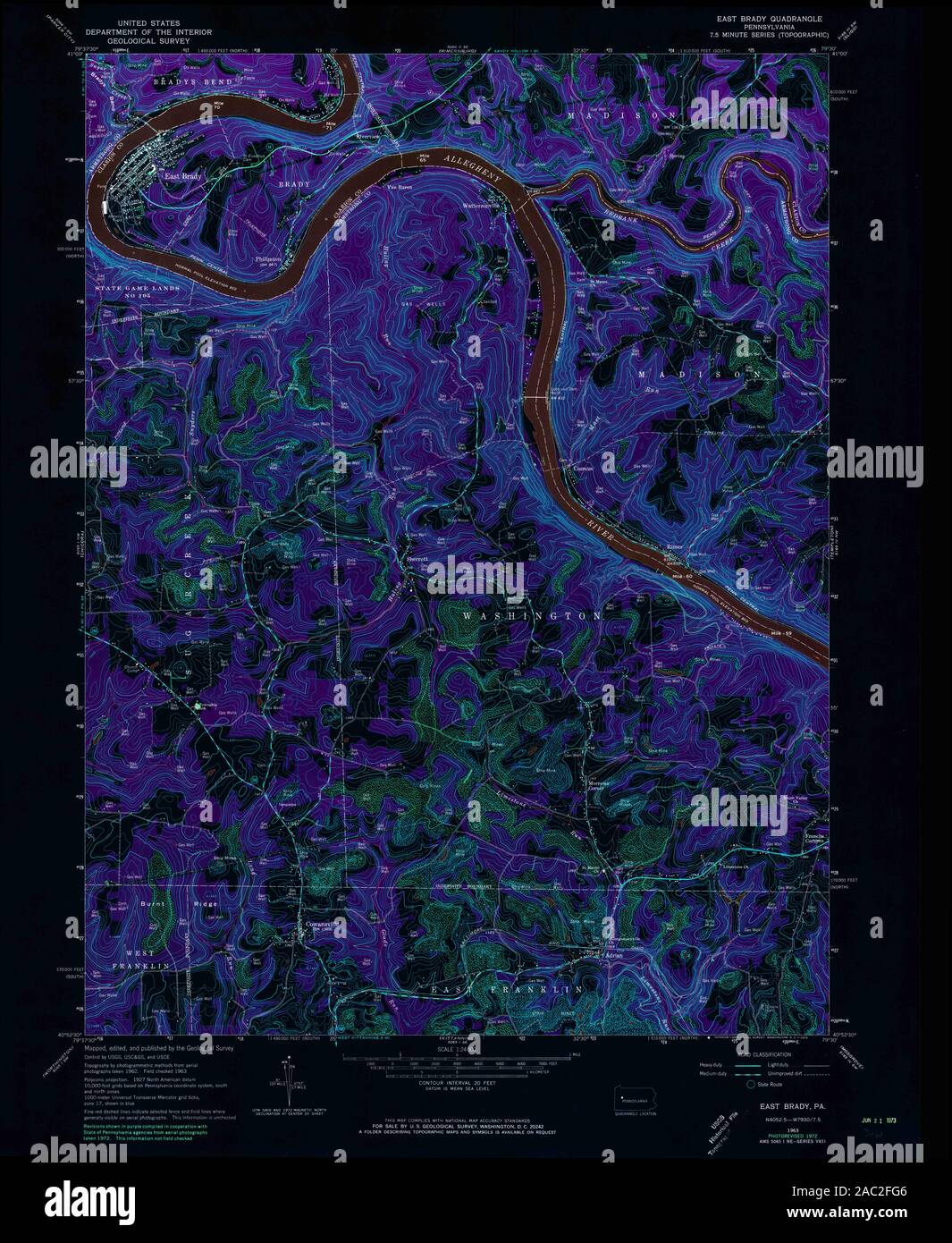 Mapa de east brady fotografías e imágenes de alta resolución Alamy