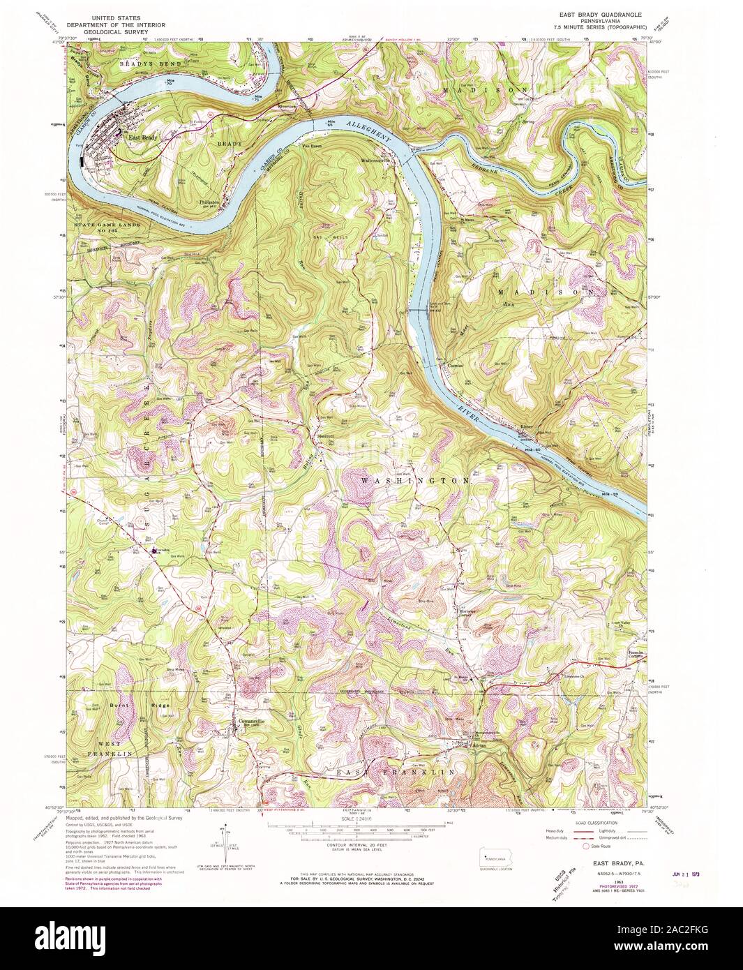 Mapa de east brady fotografías e imágenes de alta resolución Alamy