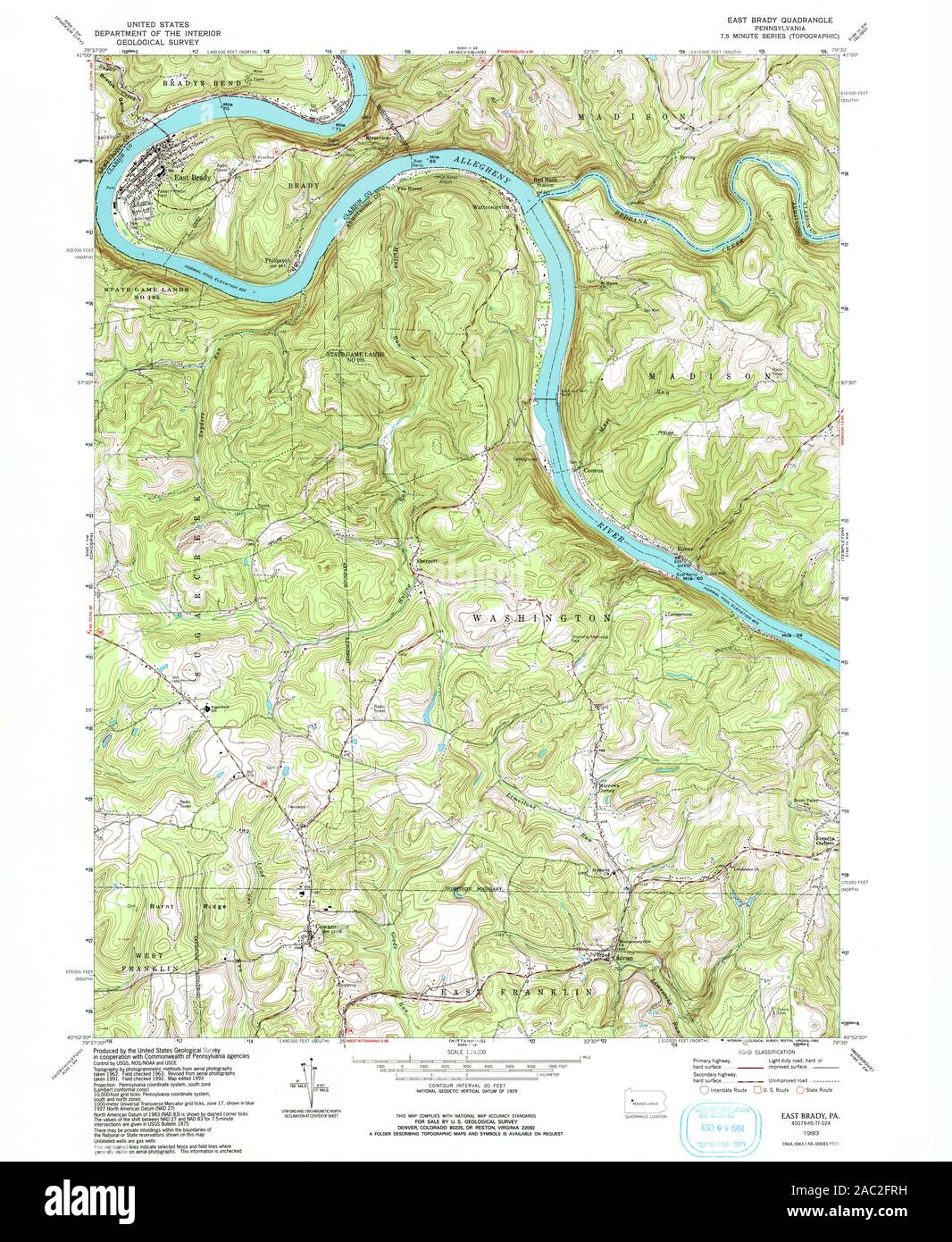 Mapa de east brady fotografías e imágenes de alta resolución Alamy