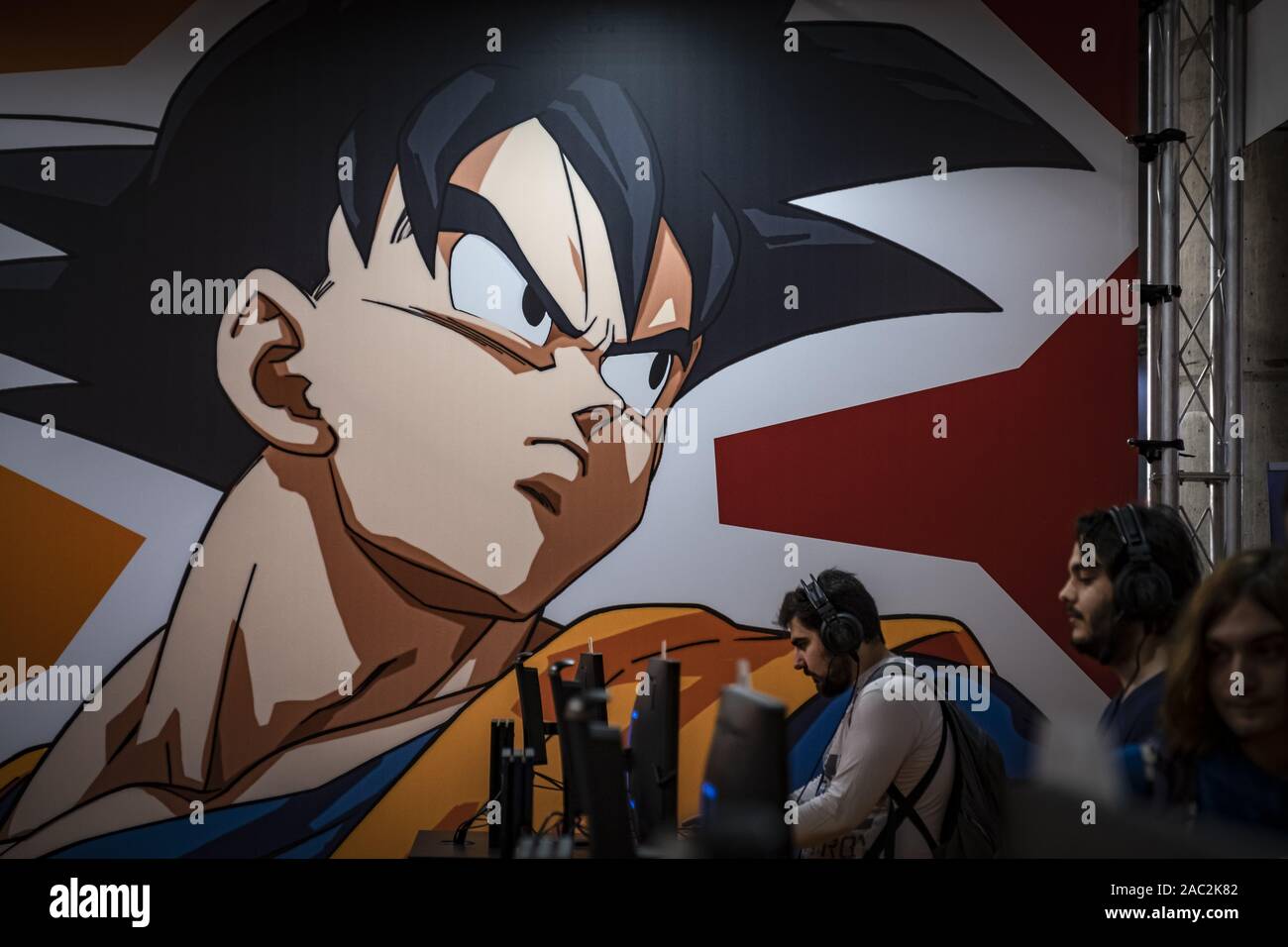 Barcelona, España. 29 Nov, 2019. Akira Toriyama Dragon Ball Z retrato gráfico visto durante el Barcelona NiceOne Gaming & experiencias digitales festival dedicado a la industria de los videojuegos y la Barcelona, España. 29 Nov, 2019. Akira Toriyama Dragon Ball Z retrato gráfico visto durante el Barcelona NiceOne Gaming & experiencias digitales festival dedicado a la industria de los videojuegos y la