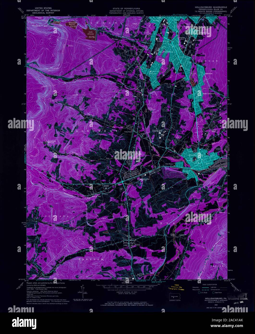 Mapa de hollidaysburg fotografías e imágenes de alta resolución Alamy