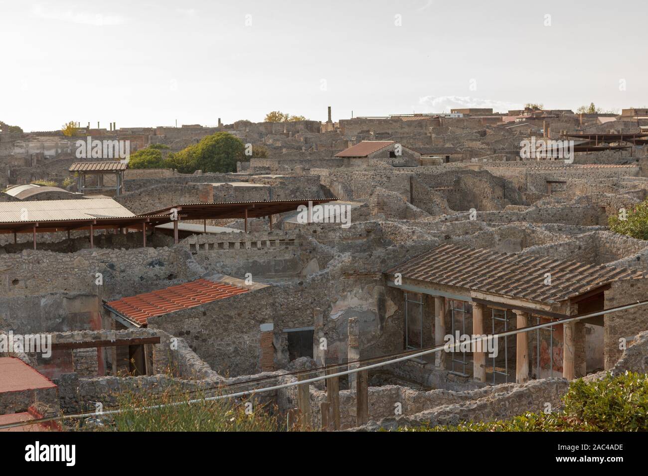 Pompei o ruinas de Pompeya. La antigua ciudad romana de Pompeya, Provincia de Nápoles, Campania, Italia Foto de stock